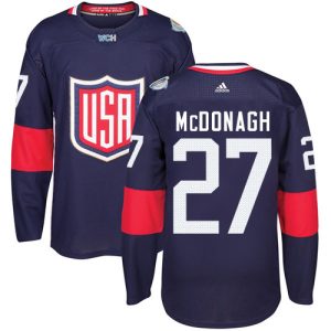 Herren Team USA #27 Ryan McDonagh Authentic Navy Blau Auswärts 2016 World Cup Hockey